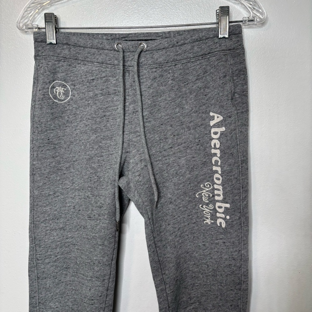 Abercrombie & Fitch Gray Spellout Classic Jogger Sweatpants XS Y2K - Picture 3 of 7